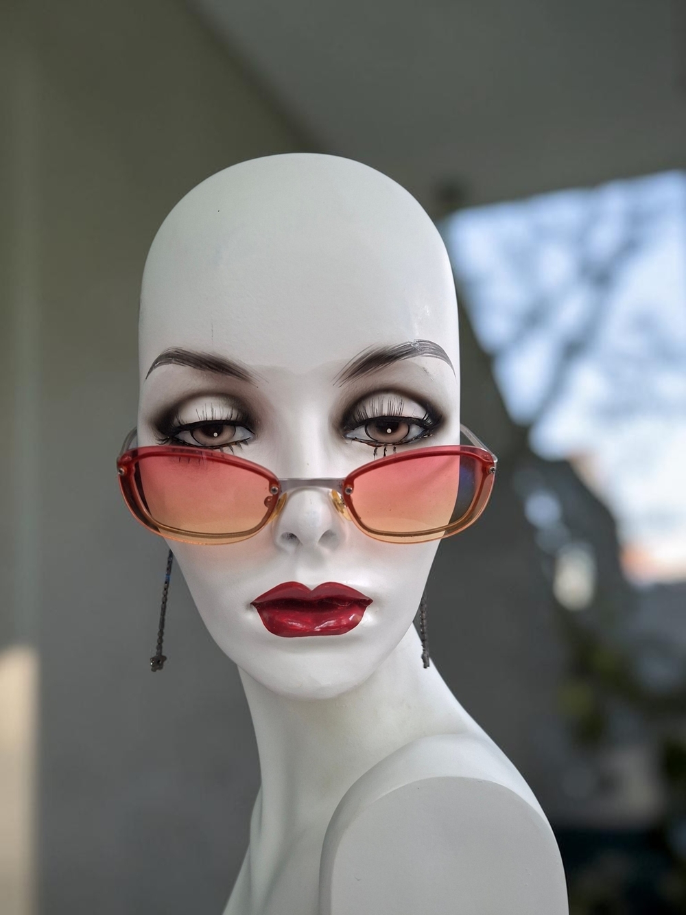 JACKPOT Vintage Gladiator Y2K Orange Gradient Lens Wire Frame Sunglasses